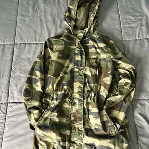Miss London Camouflage Hooded Jacket